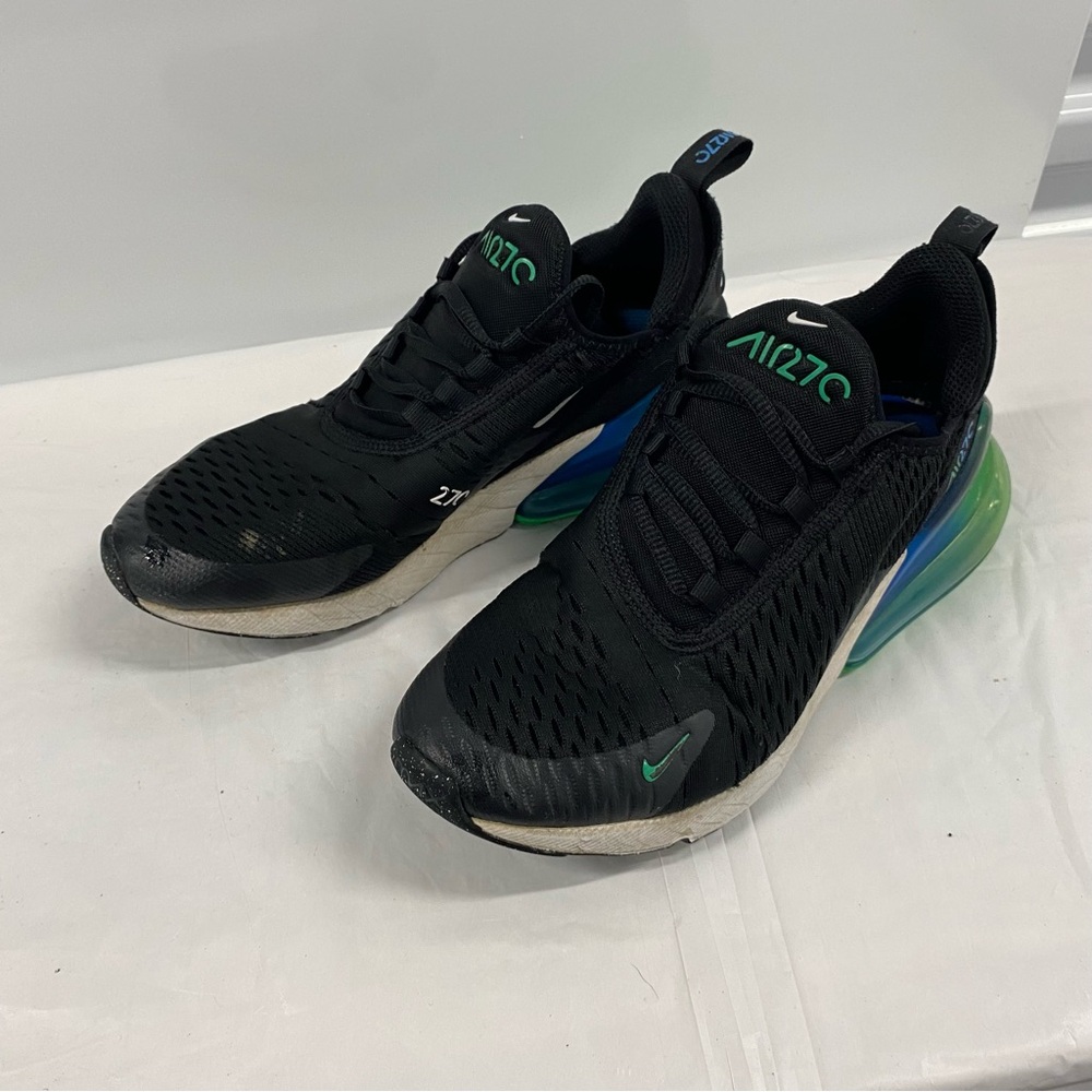 Nike Air 270 Kids Shoes - Black and Green size 6 Y